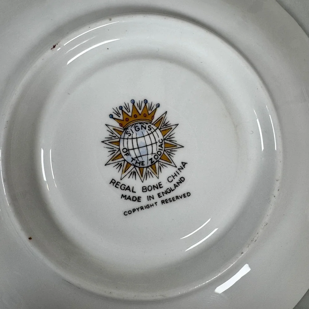 Signs of the Zodiac Regal‎ Bone China Sagittarius Cup and Saucer Made in England